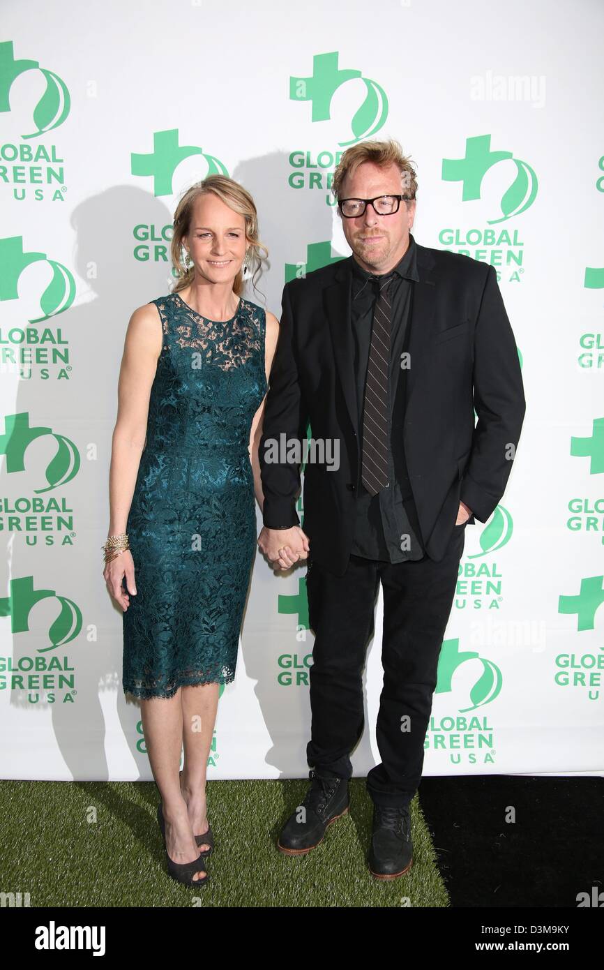 Helen Hunt and her boyfriend Matthew Carnahan arrive at Global Green