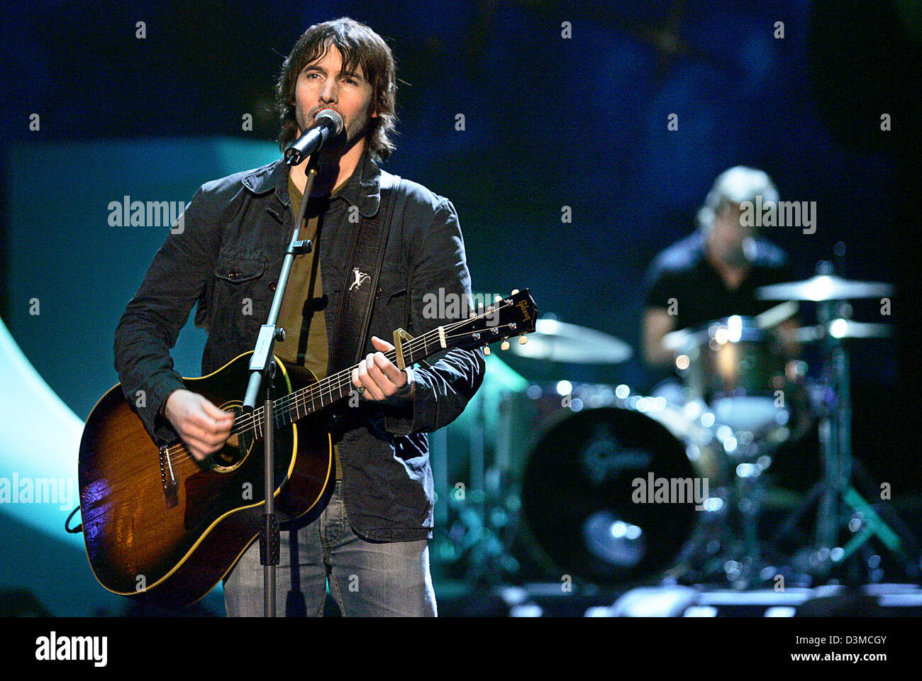 British singer James Blunt performs at the German TV show 'Wetten, dass