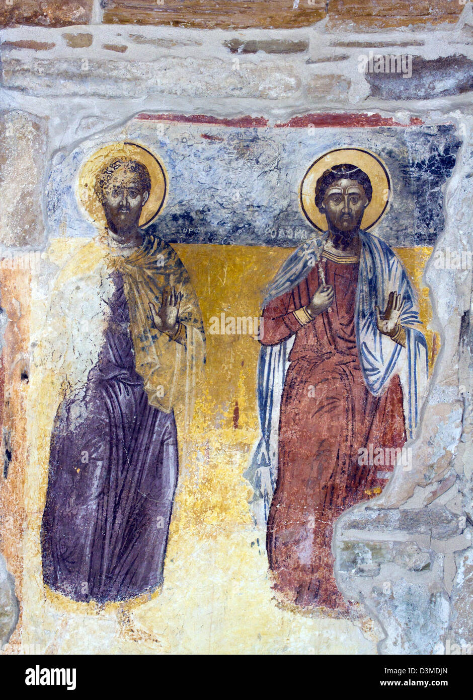 a byzantine medieval hagiography from Aegina island, Greece Stock Photo