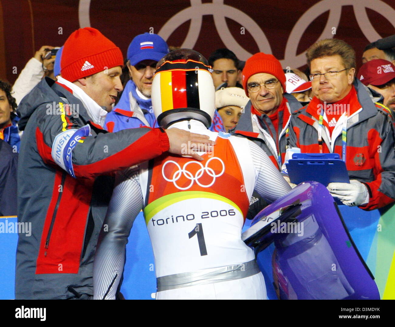 German Luger Georg Hackl (R) Is Pictured With National Luge Coach ...