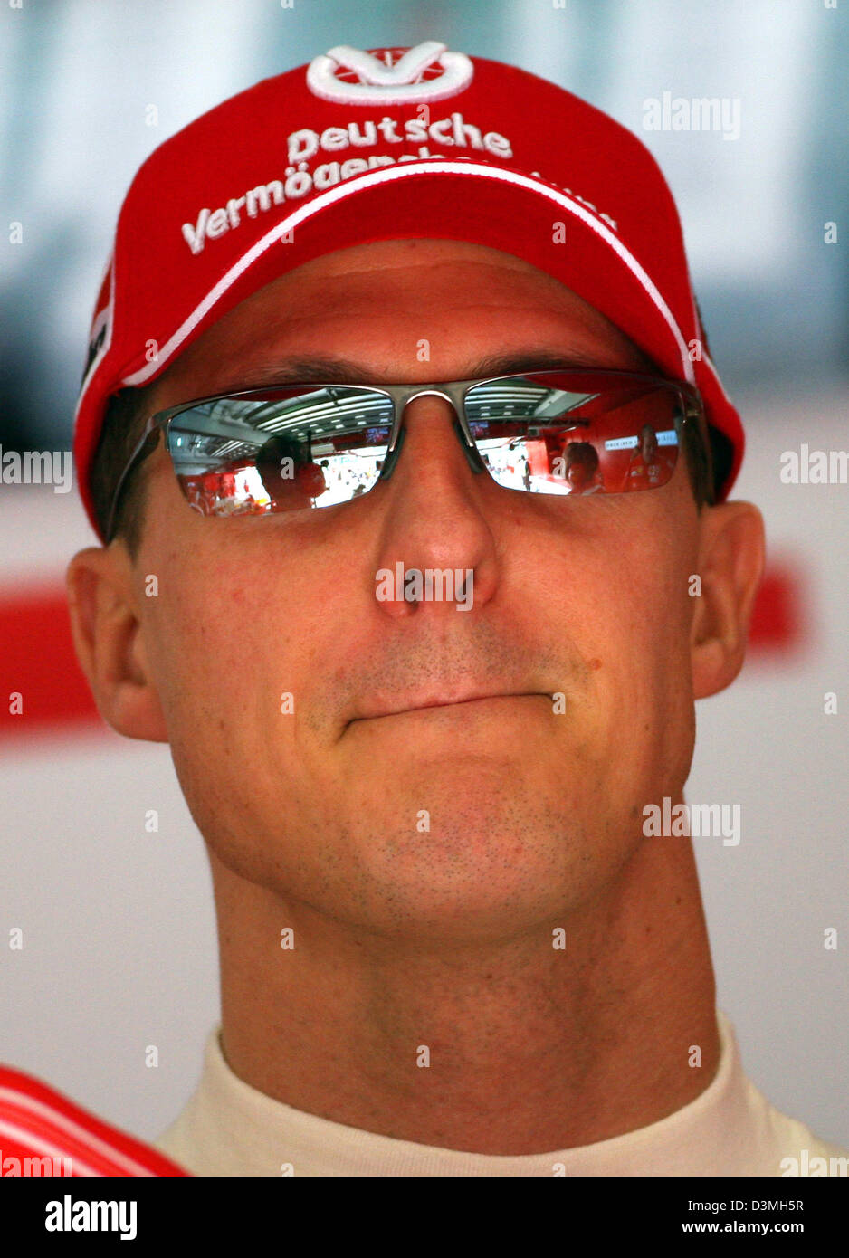 German Formula One driver Michael Schumacher of Ferrari F1 team stands