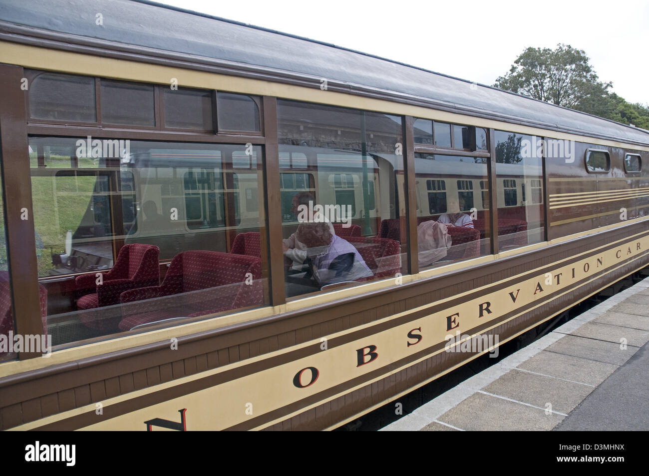 Pullman LBSCR 114 Observation CAR No.14 at Swanage station Stock Photo