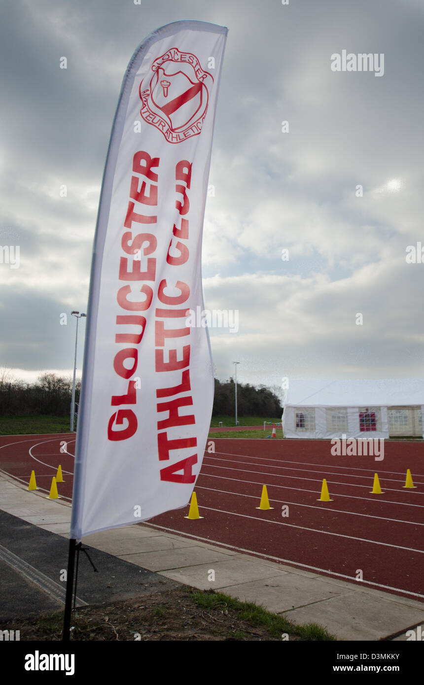 Gloucester, UK. 21st February 2013.  The Princess Royal opens the new Athletics Track at Gloucester Athletics Club. The track has been re built following funding from a number of avenues. Credit:  FishPhotography.net / Alamy Live News Stock Photo