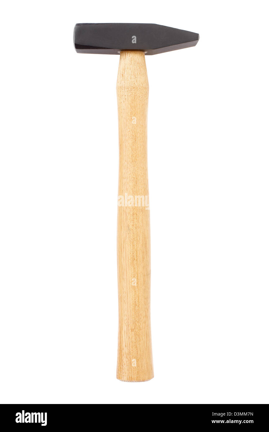 Hammer with wooden grip Stock Photo