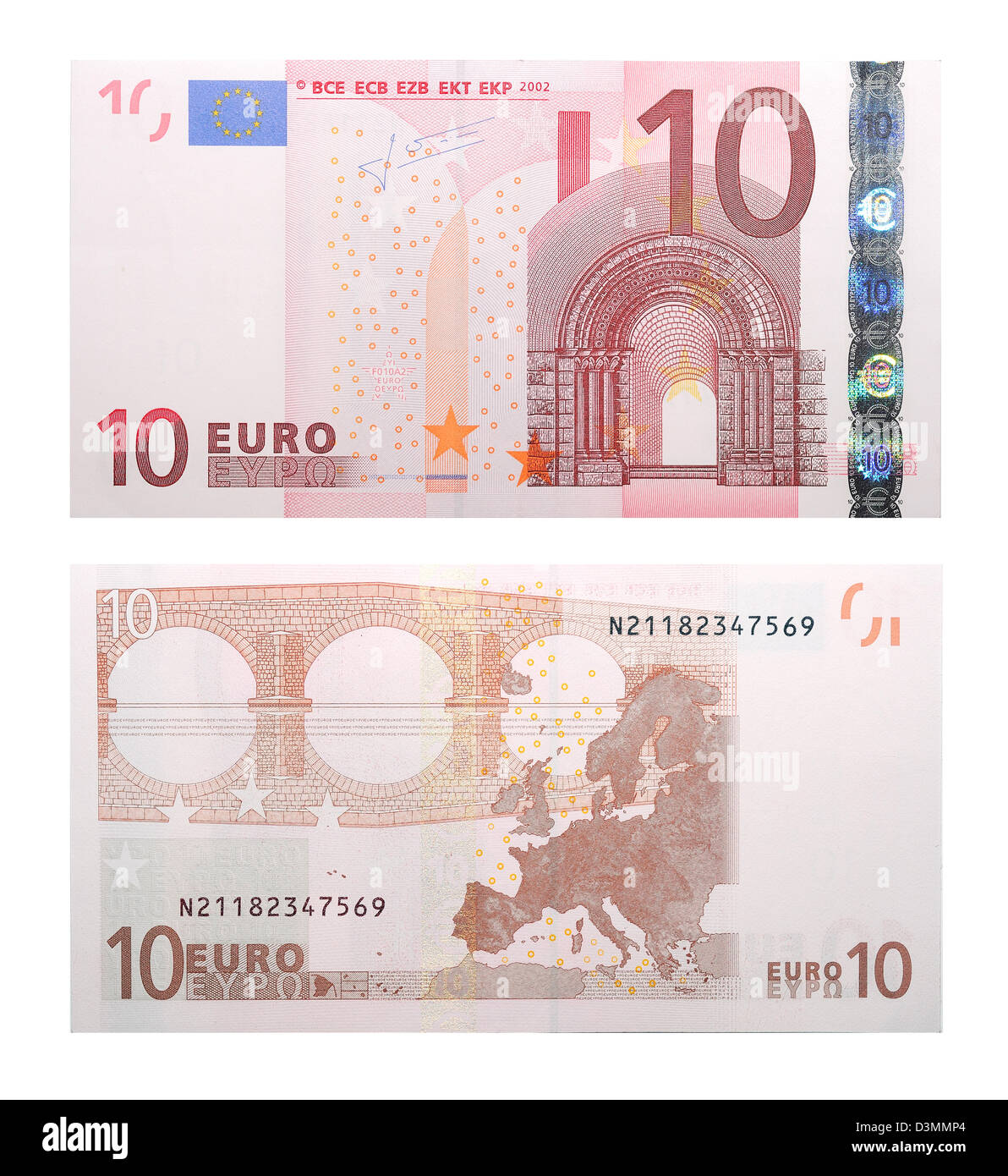 EUROPEAN 10 EURO BANK NOTE 2014 REAL CURRENCY for use in Europe EU