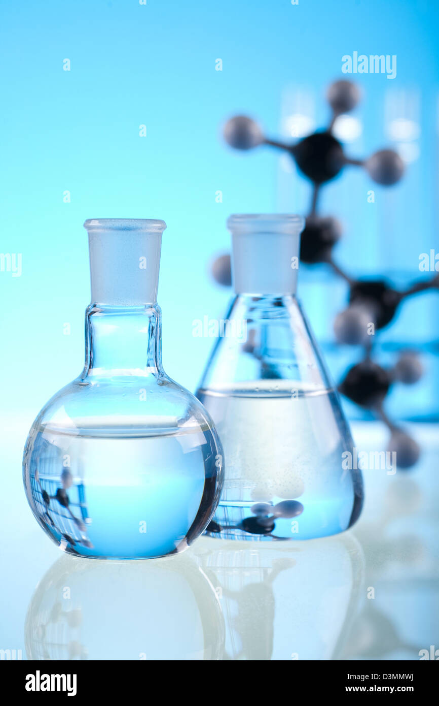 Molecular Model Laboratory glass Stock Photo Alamy