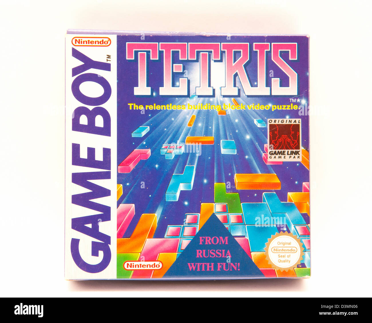 Nintendo Game Boy Tetris game box Stock Photo