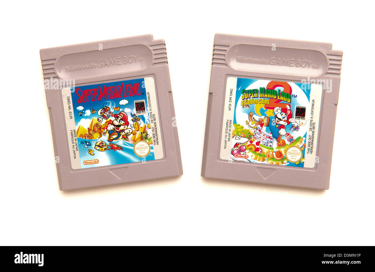Super Mario Land 1 and 2 Nintendo Game Boy cartridge Stock Photo - Alamy