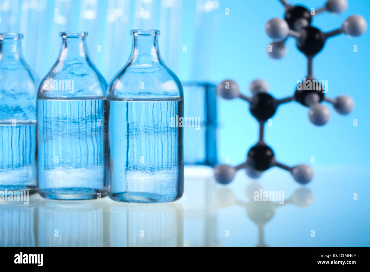 Molecular Model Laboratory glass Stock Photo Alamy