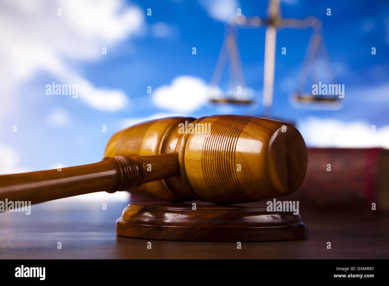 Law theme,mallet of judge,wooden gavel Stock Photo Alamy