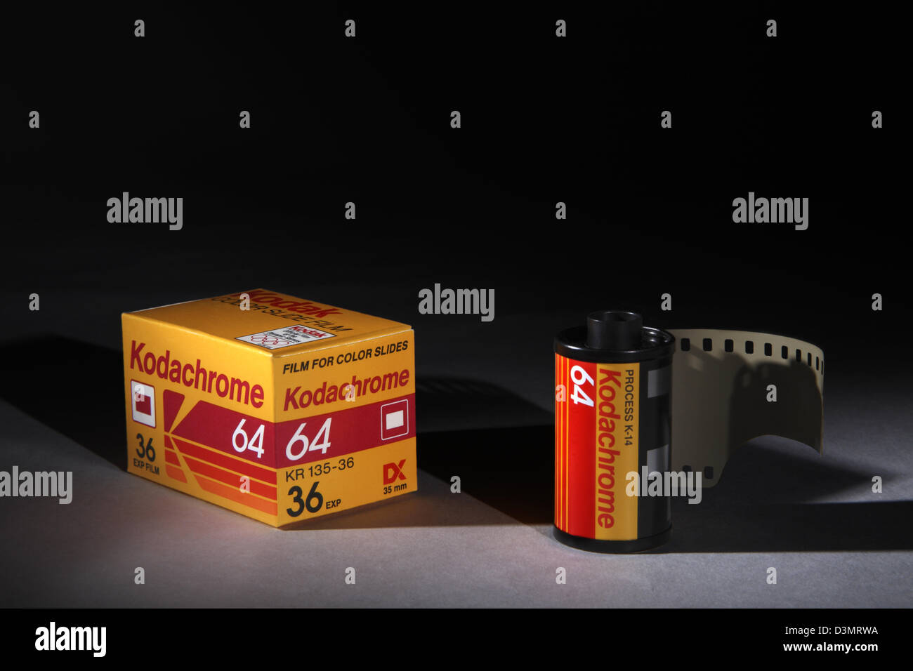 Kodak Kodachrome 64 35 mm slide film Stock Photo