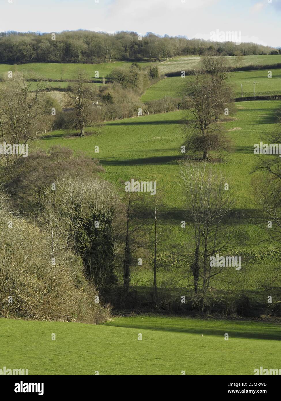 Winter landscape Northend Batheaston Bath Somerset England UK Stock
