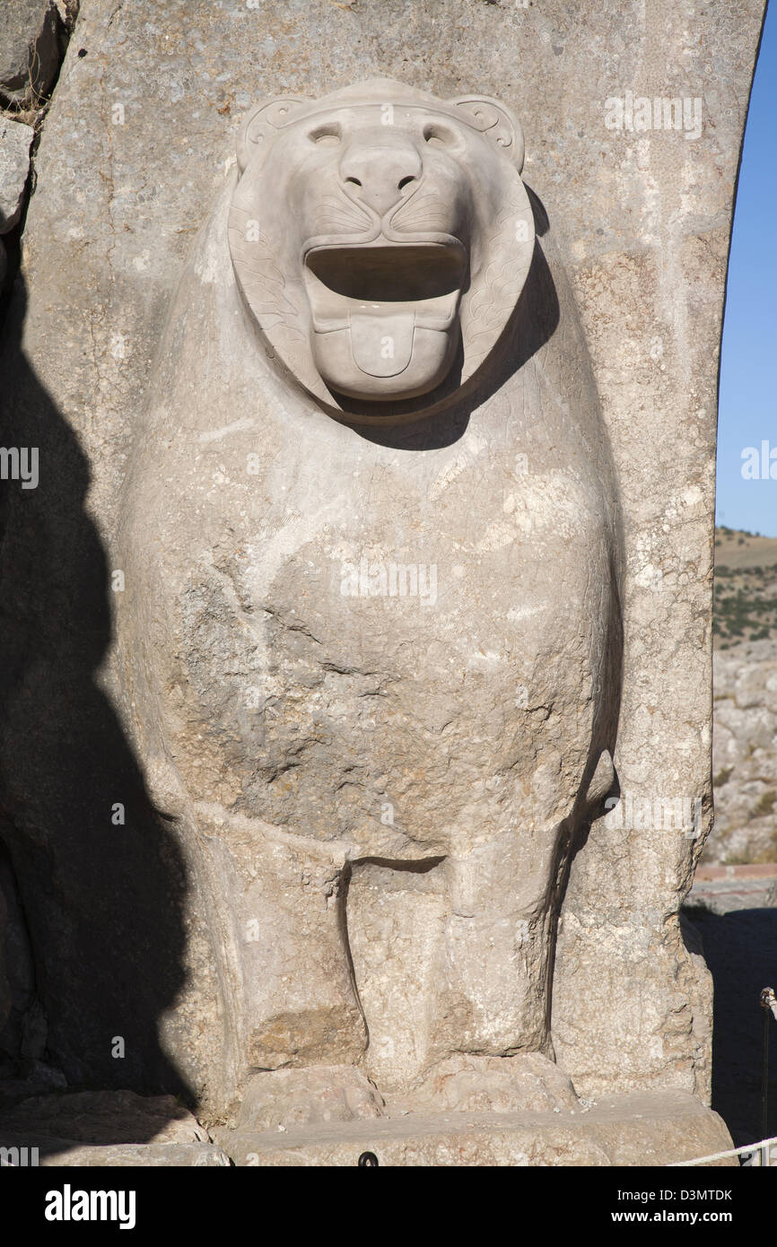 O Portão Do Leão No Sudoeste De Hattusa é Uma Cidade Antiga Localizada  Perto De Bogazale Moderno Na Província Do Coro De Turkeyrsq Foto de Stock -  Imagem de escultura, antigo: 255079008