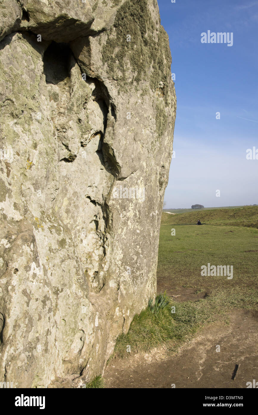 Avebury, the site of a neolithic stone circle in Wiltshire England UK, Stock Photo