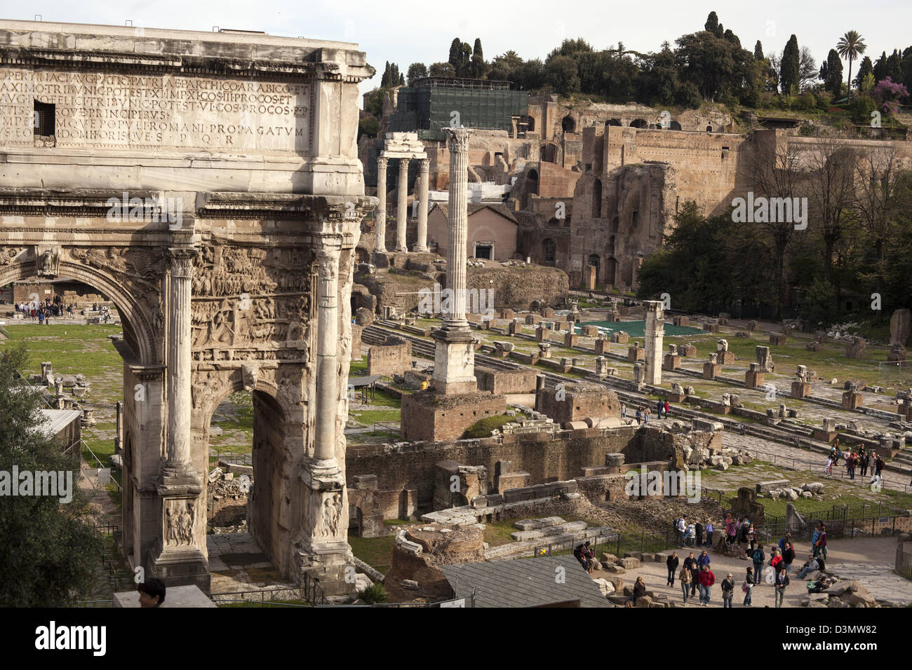 The ruins of the ancient roman forum in Rome Italy Stock Photo - Alamy