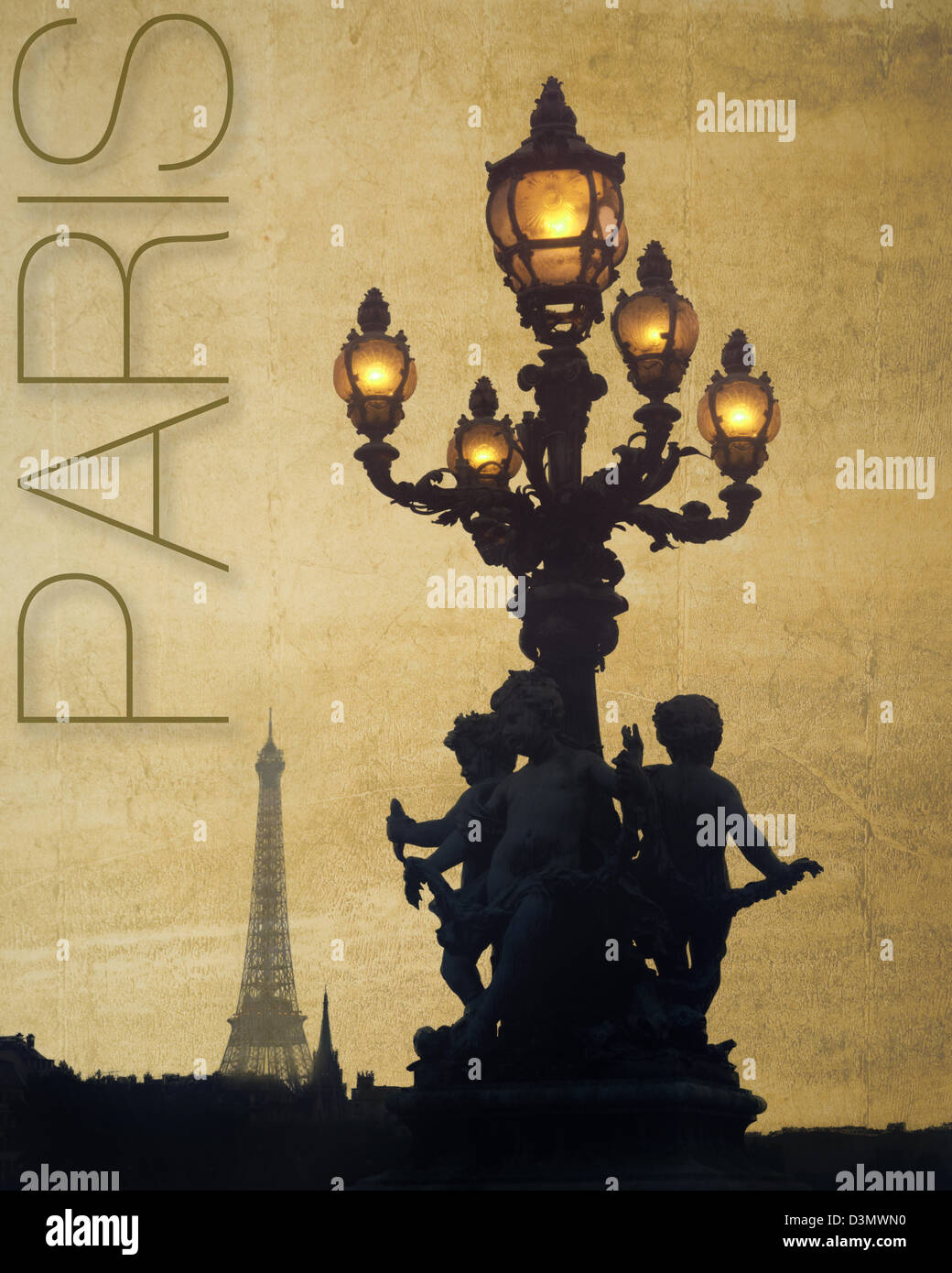 DIGITAL ART: Paris Stock Photo