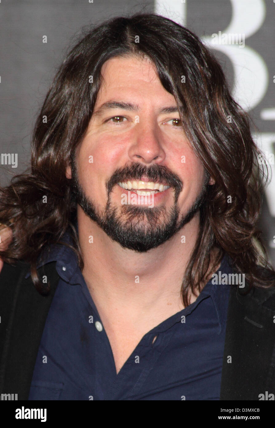 London, UK. 20th February 2013. Dave Grohl at the The 2013 Brit Awards at the O2 Arena, London - February 20th 2013  Photo by Keith Mayhew/ Alamy Live News Stock Photo