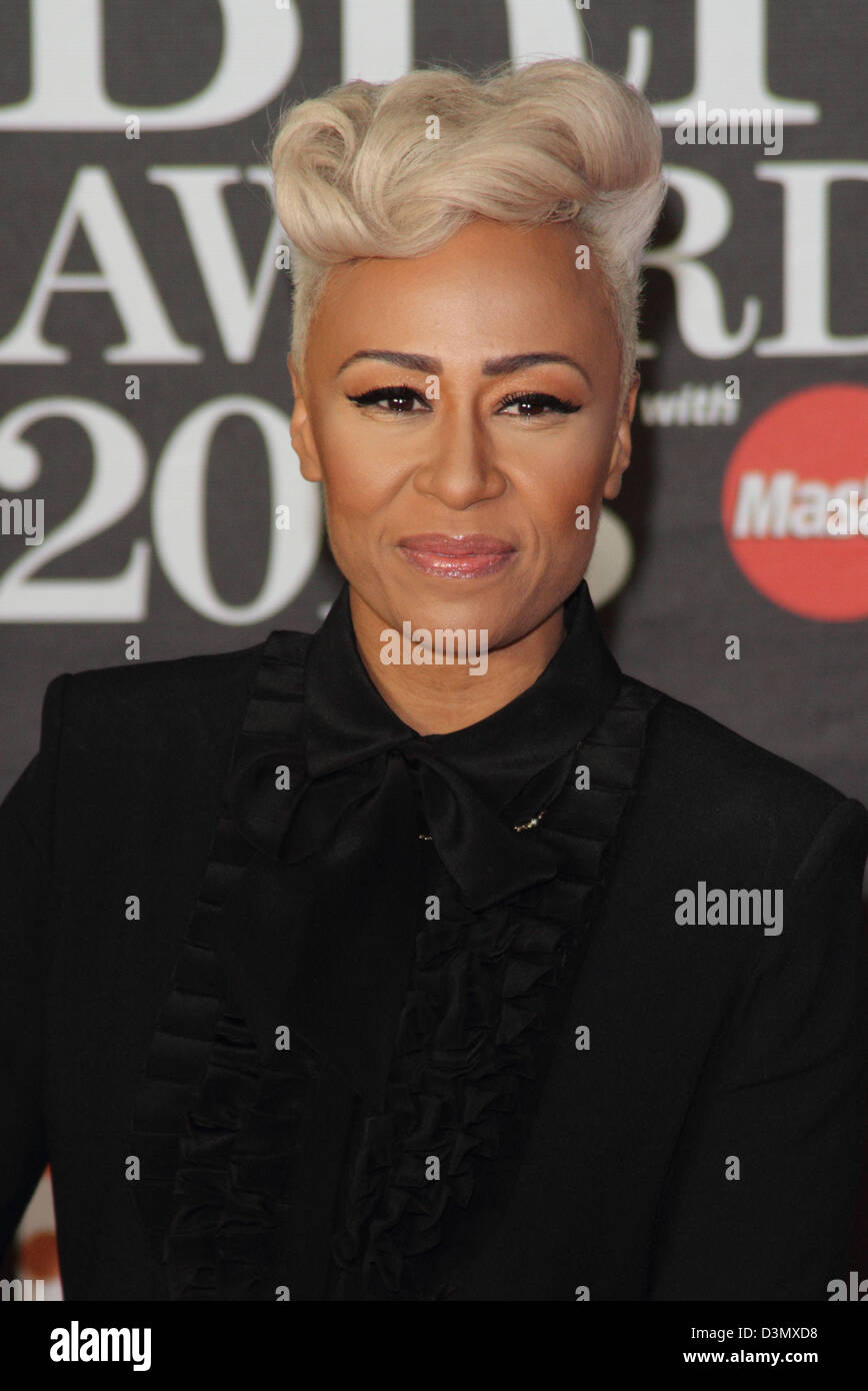London, UK. 20th February 2013. Emili Sande at the The 2013 Brit Awards at the O2 Arena, London - February 20th 2013  Photo by Keith Mayhew/ Alamy Live News Stock Photo