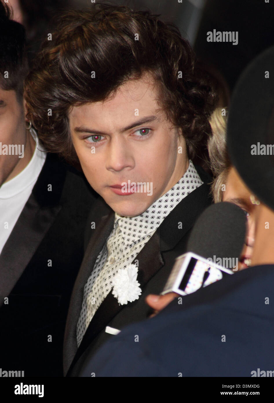London, UK. 20th February 2013. Harry Styles at the The 2013 Brit Awards at the O2 Arena, London - February 20th 2013  Photo by Keith Mayhew/ Alamy Live News Stock Photo