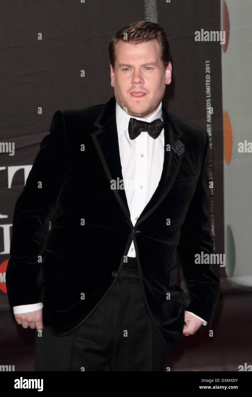 London, UK. 20th February 2013. James Corden at the The 2013 Brit Awards at the O2 Arena, London - February 20th 2013  Photo by Keith Mayhew/ Alamy Live News Stock Photo