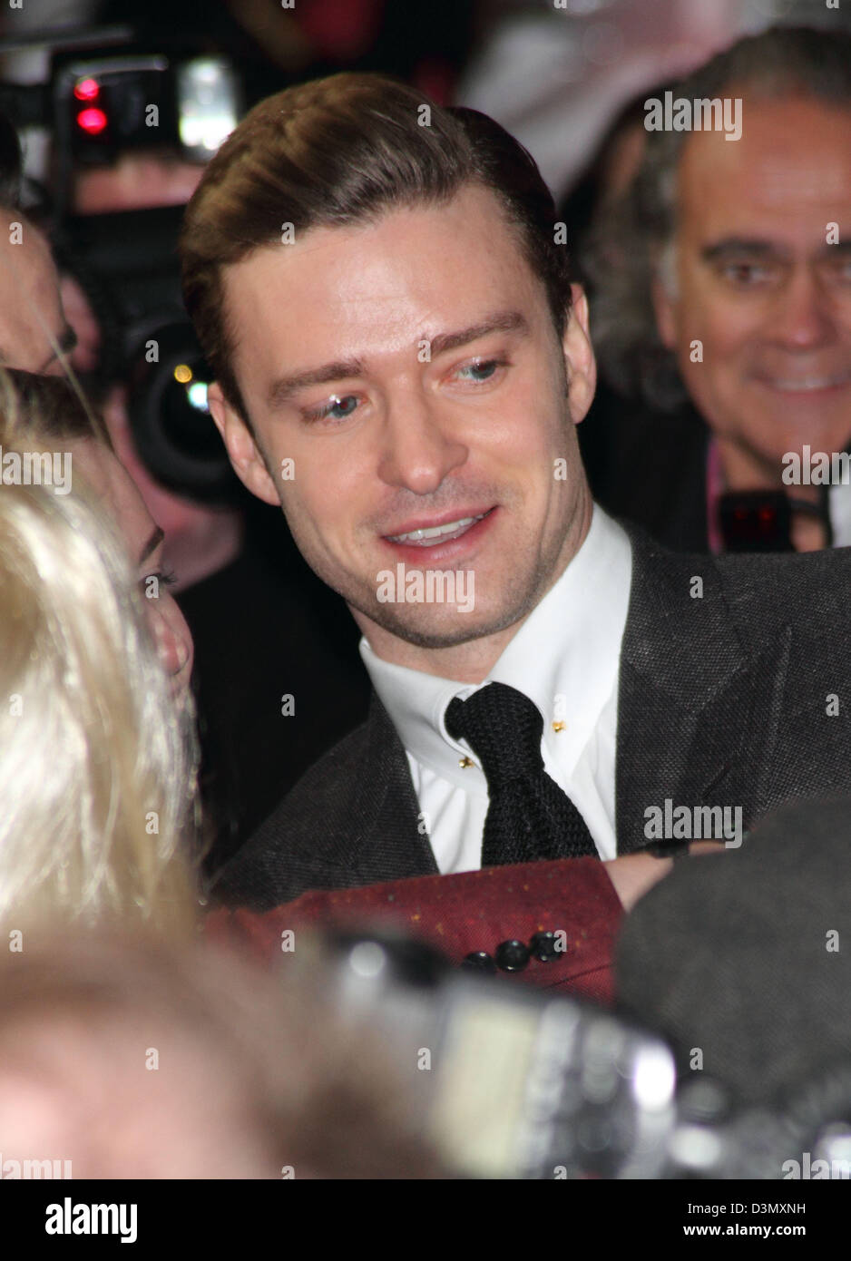 London, UK. 20th February 2013. Justin Timberlake at the The 2013 Brit Awards at the O2 Arena, London - February 20th 2013  Photo by Keith Mayhew/ Alamy Live News Stock Photo