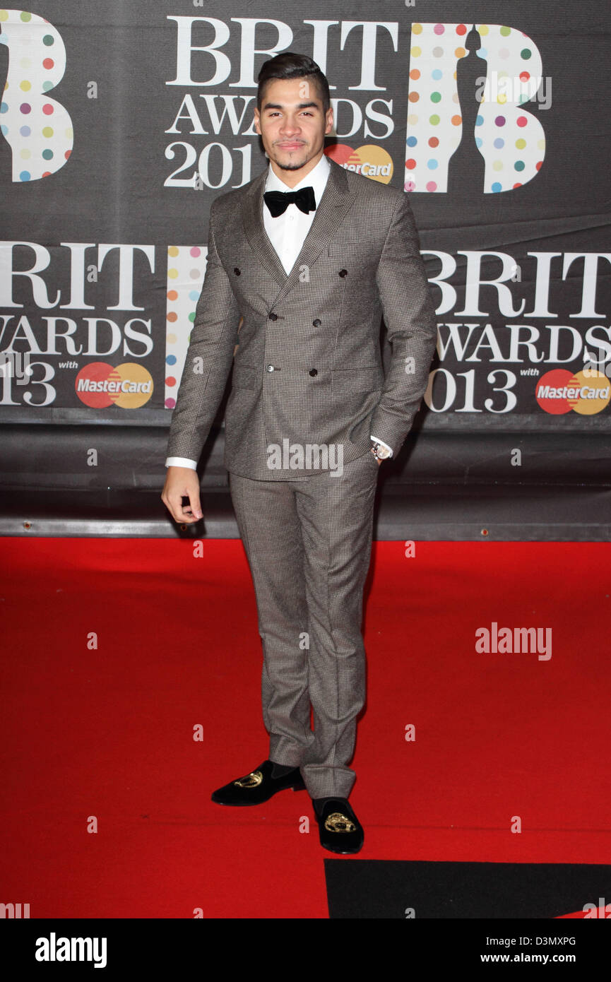 London, UK. 20th February 2013. Louis Smith at the The 2013 Brit Awards at the O2 Arena, London - February 20th 2013  Photo by Keith Mayhew/ Alamy Live News Stock Photo