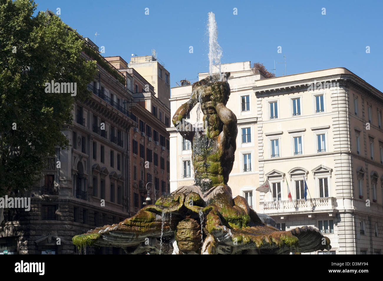 Italy, Lazio, Rome, Barberini Square, Fountain of Triton by Gian ...