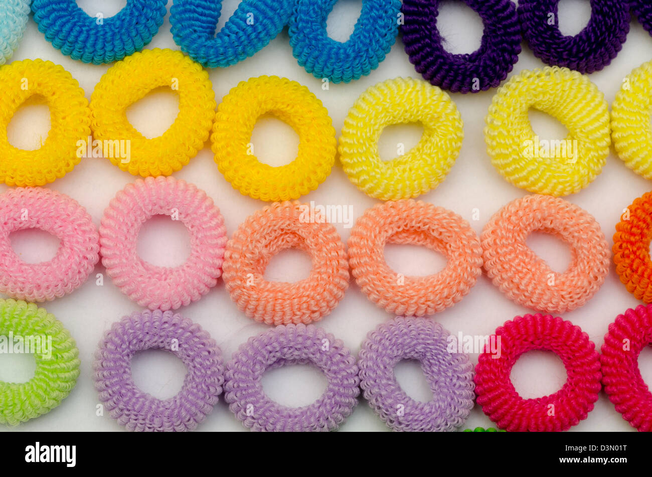 hair bands of many colors Stock Photo Alamy