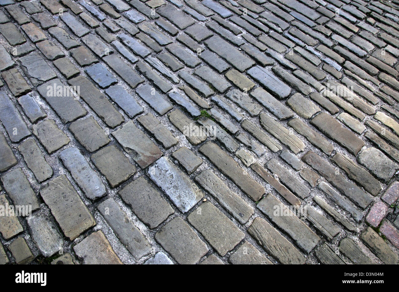 A street of cobble stones Stock Photo