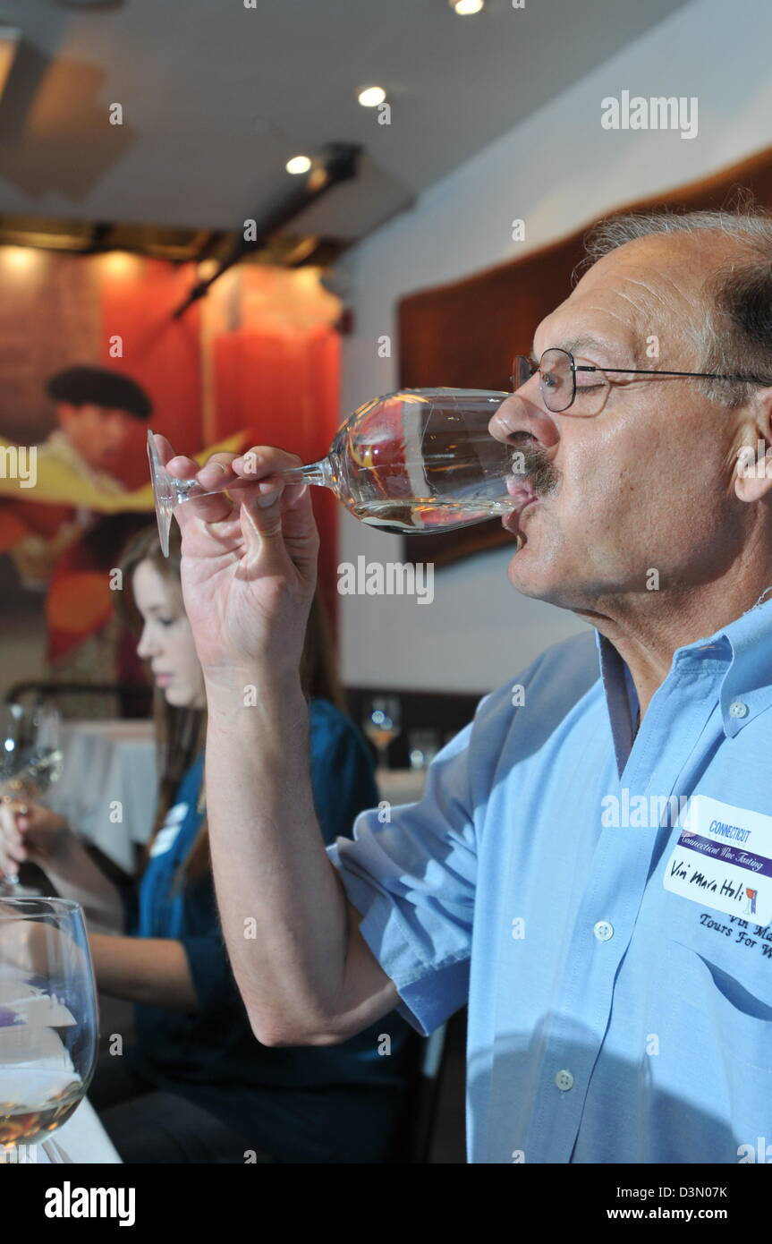 Wine tasting competition in New Haven CT USA Stock Photo Alamy