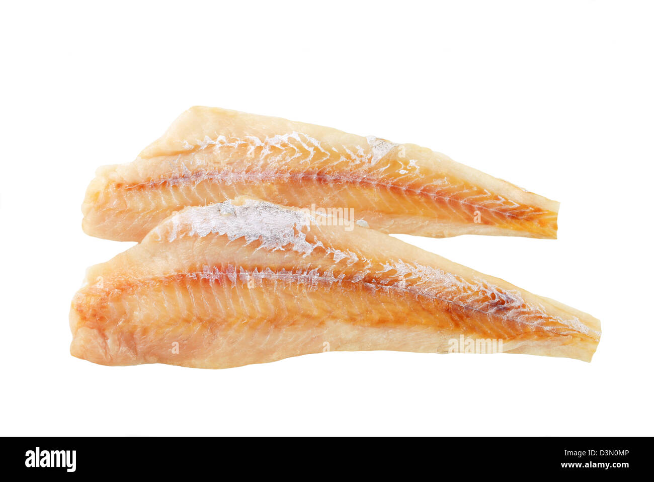 Fresh fish fillets isolated on white Stock Photo Alamy