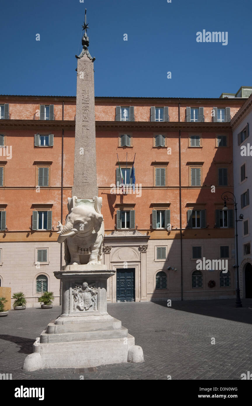 Italy, Lazio, Rome, Piazza della Minerva Square, Elephant and Obelisk, designed by Gianlorenzo Italy, Lazio, Rome, Piazza della Minerva Square, Elephant and Obelisk, designed by Gianlorenzo