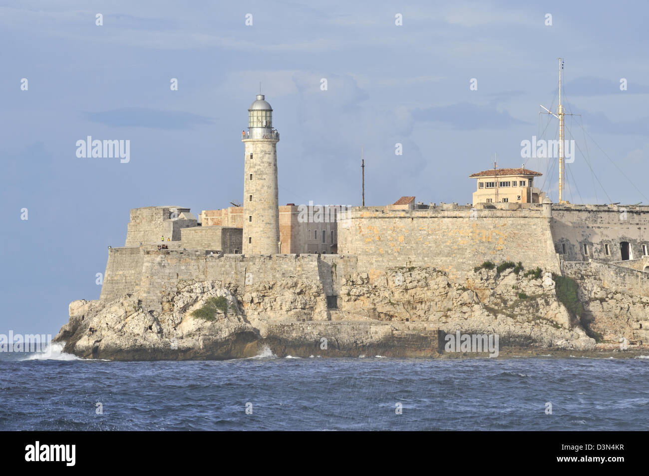 Portrait format of Castillo Del Morro, Carretera de la Cabana, lighthouse  and fortress, Havana, Cuba. Designed by Giovanni Batti Stock Photo - Alamy