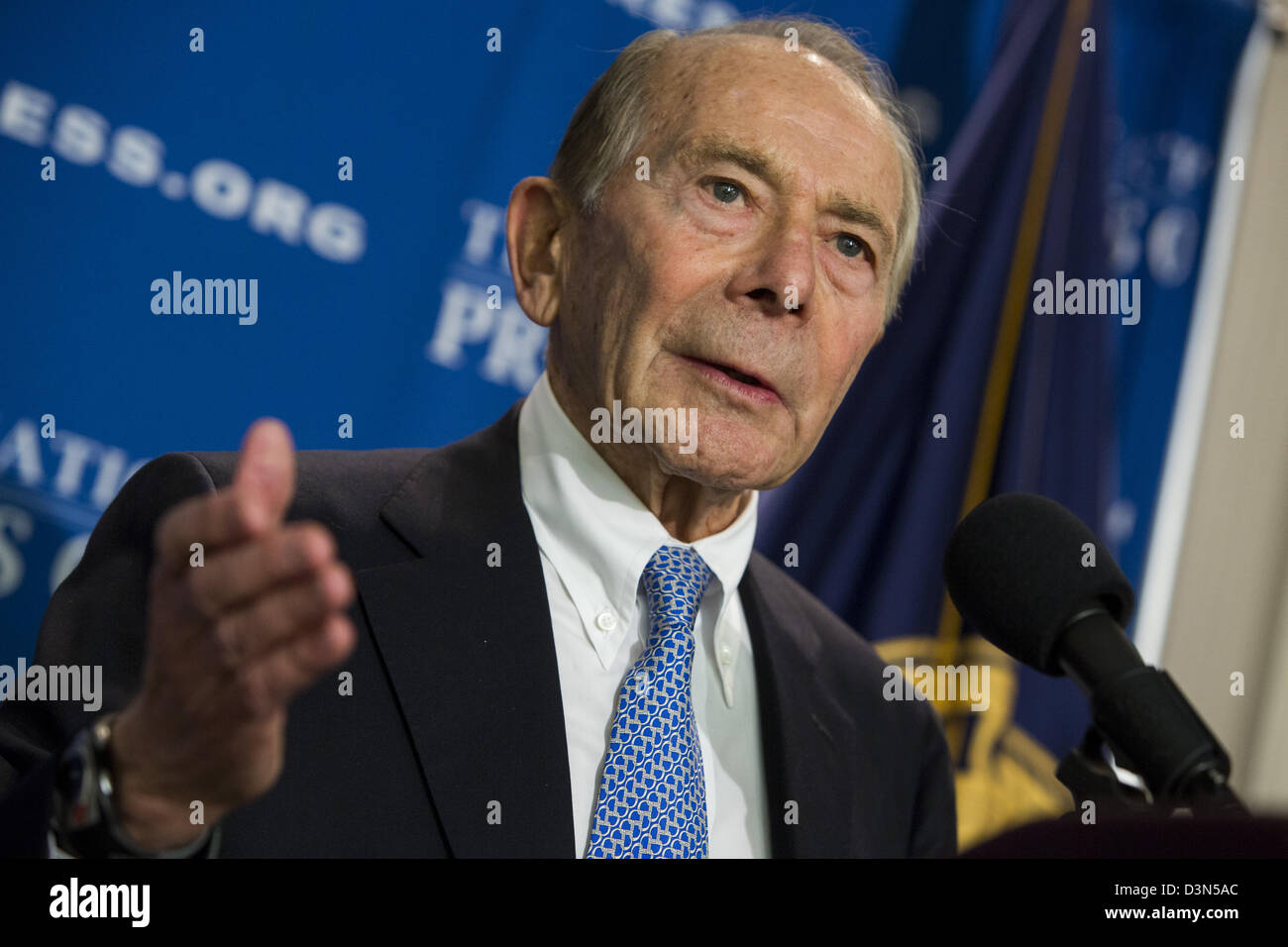 Maurice 'Hank' Greenberg, former Chairman and CEO of American International Group (AIG).  Stock Photo