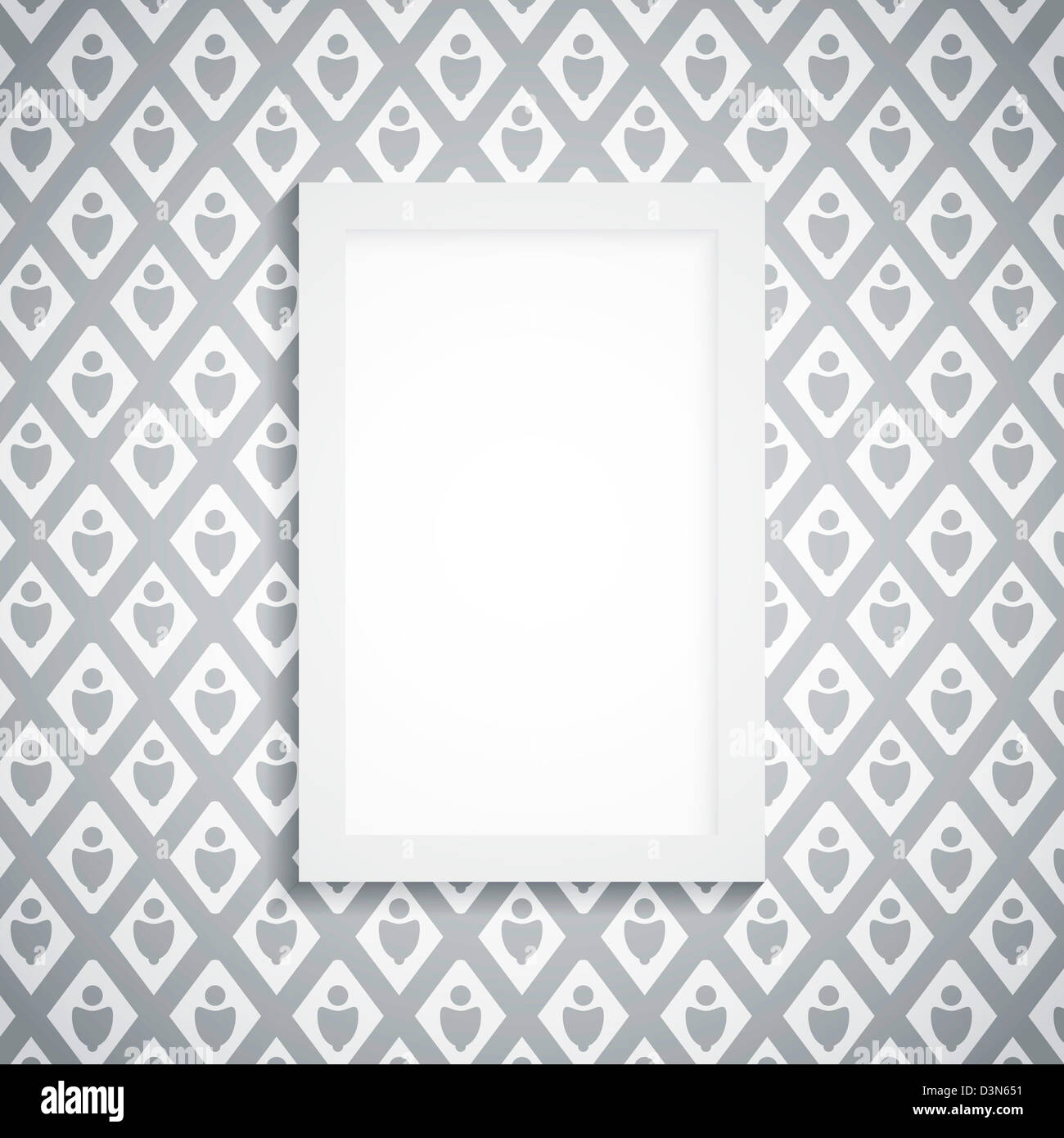 Simple blank frame on gray wallpaper - abstract Stock Photo - Alamy