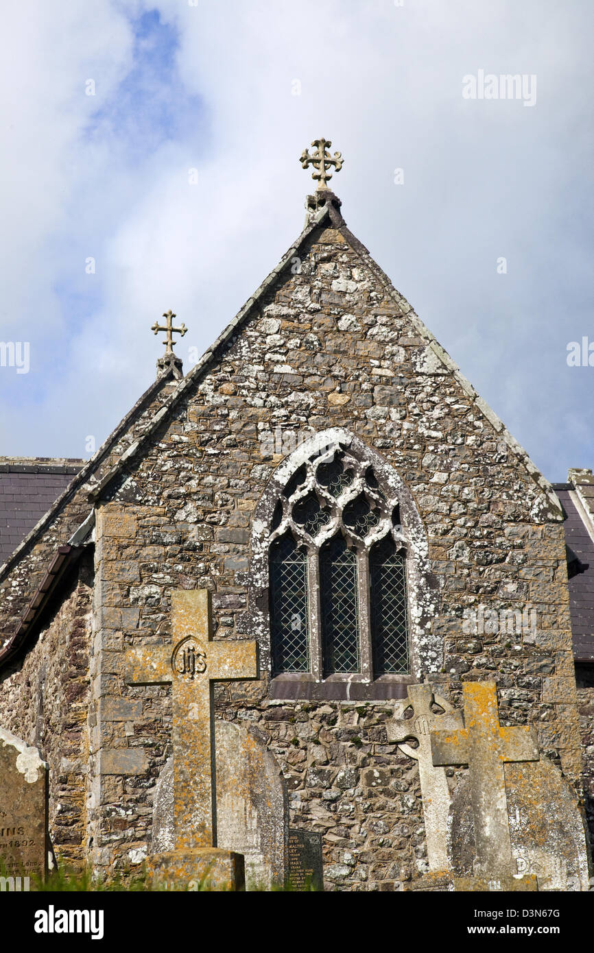 St Peters church in marloes village Pembrokeshire south west Wales in late summer Stock Photo