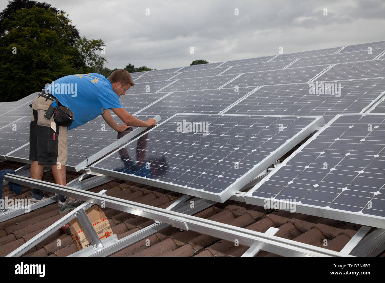 Riedlingen, Germany, the installation of a photovoltaic system on the ...