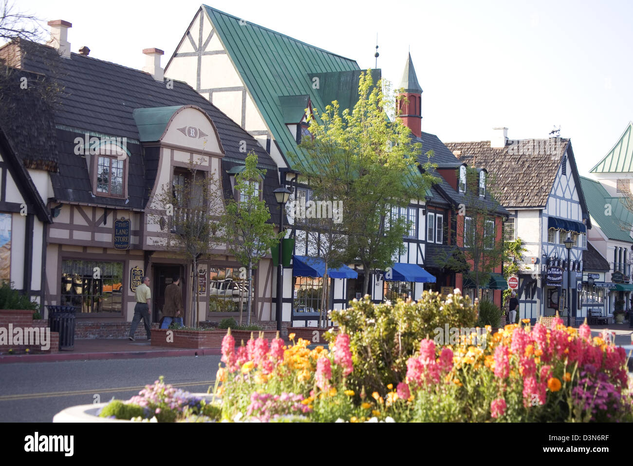 Shops, Solvang, Santa Ynez Valley, California, USA Stock Photo Alamy