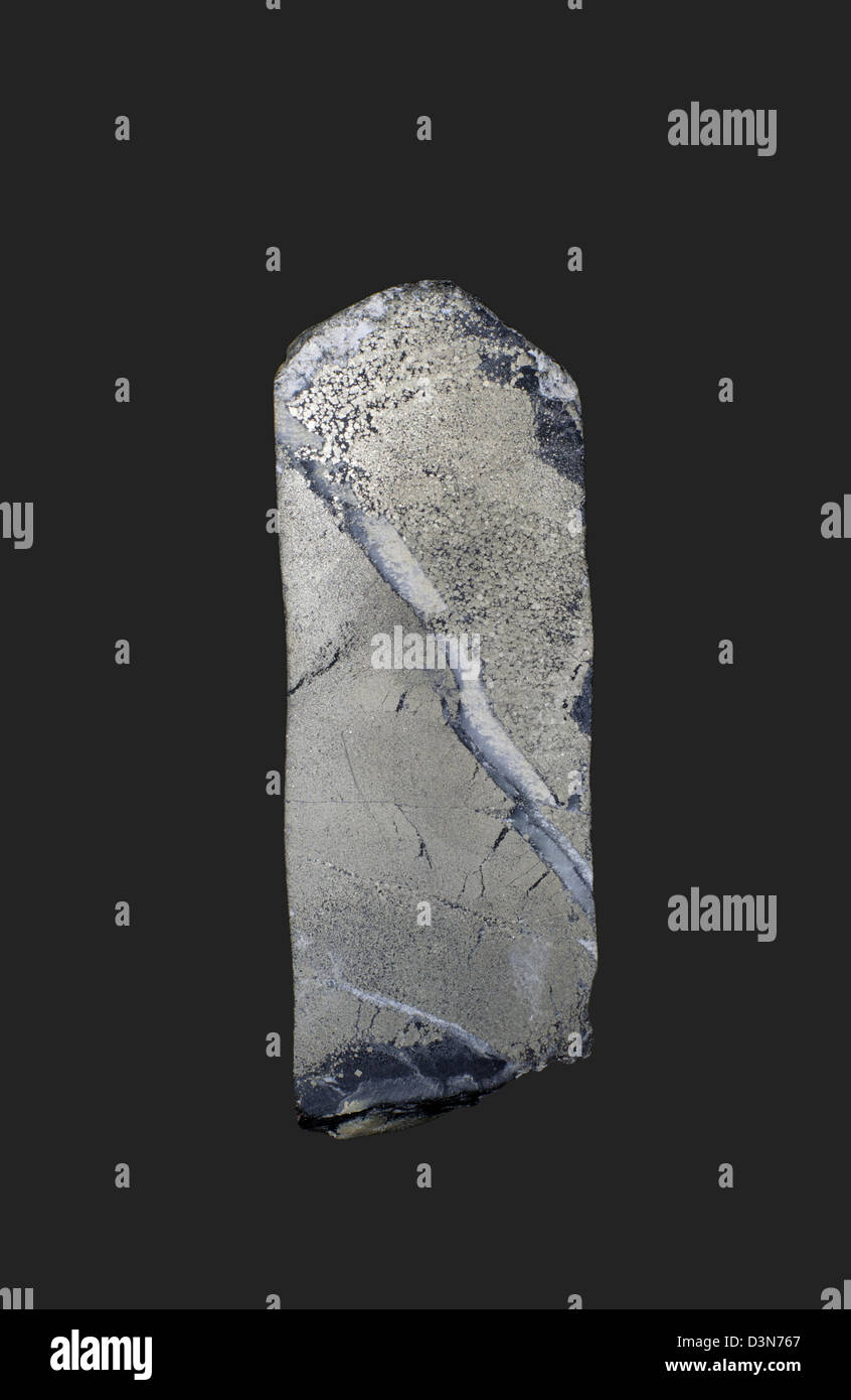 sample strongly rich gold-bearing ore quartz Stock Photo