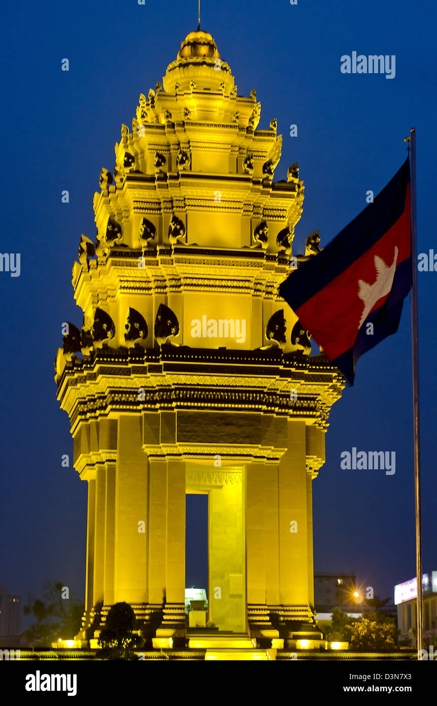 Independence Monument ,Phnom Penh,Cambodia Stock Photo