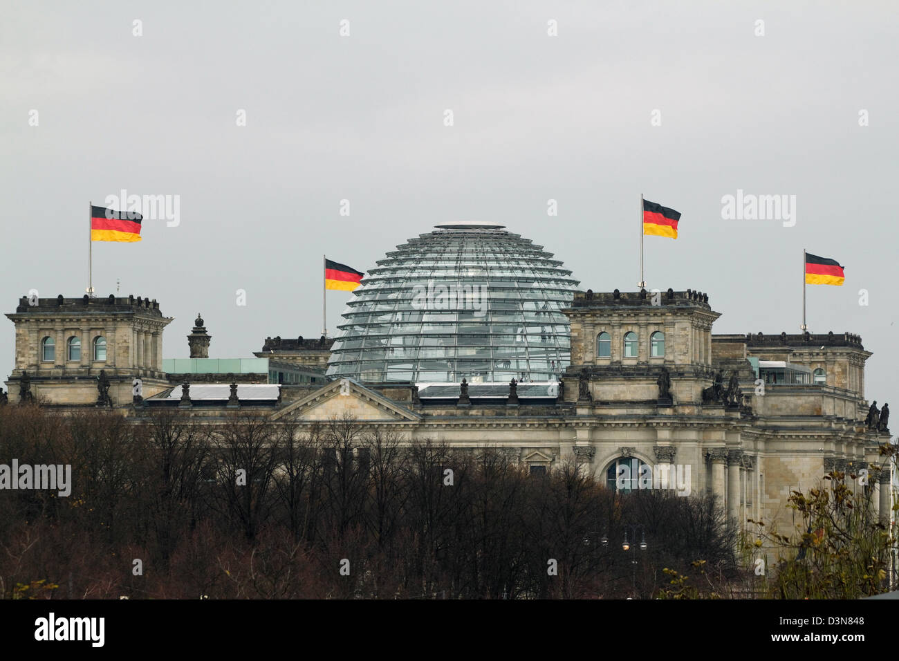 Berlin, Germany, bad weather over the Reichstag Stock Photo