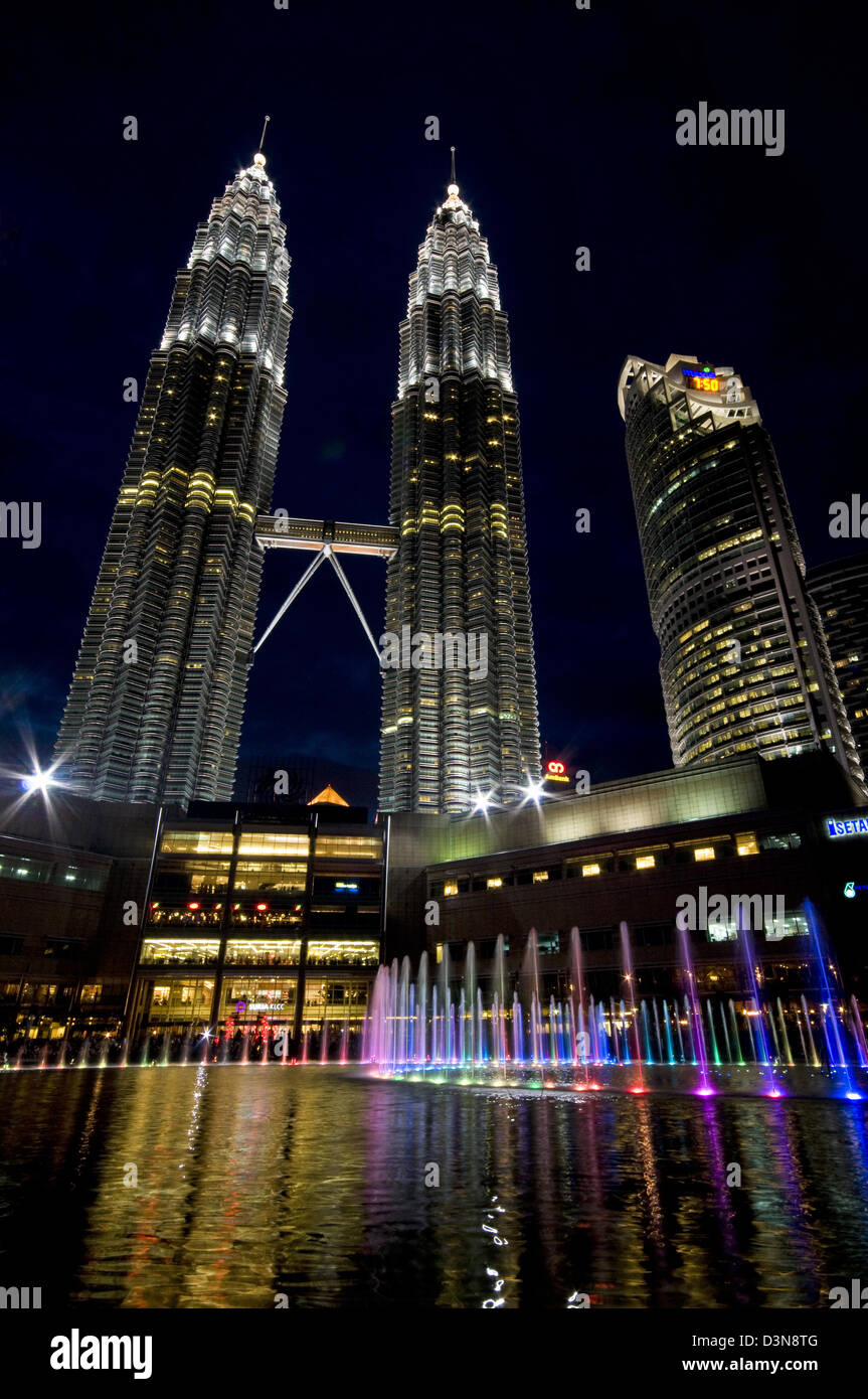 Petronas twin towers in Kuala Lumpur Stock Photo