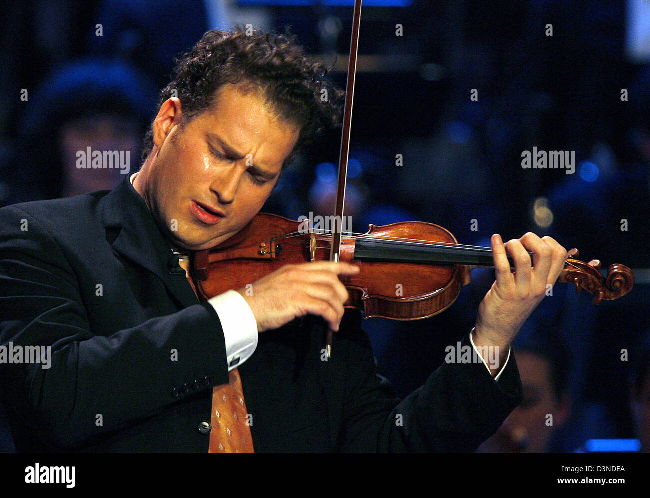 Danish violinist Nikolaj Znaider performs during the taping of German TV show 'A Big Nightmusic