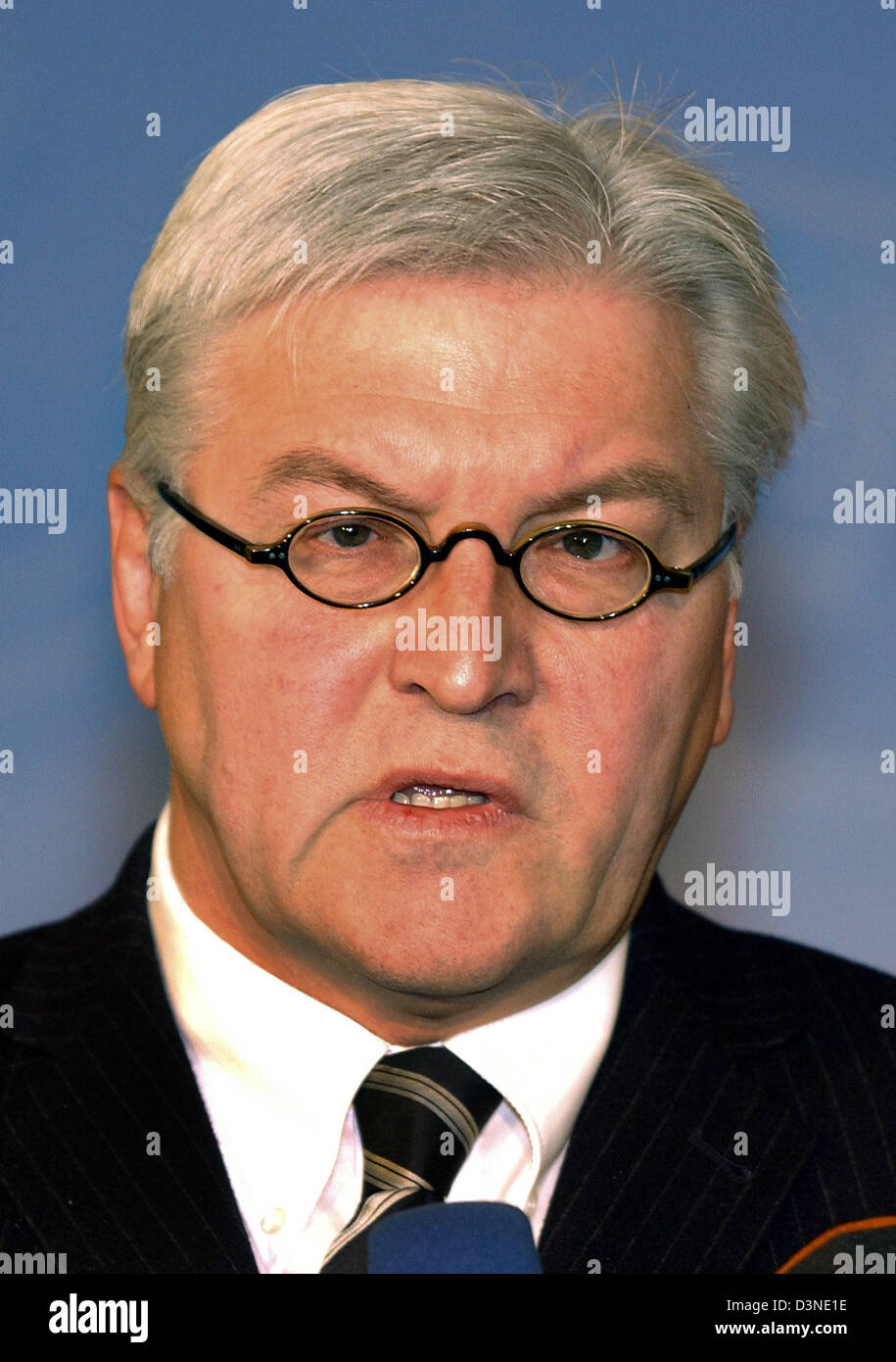 The picture shows Frank-Walter Steinmeier, Germany's Federal Minister for Foreign Affairs of the Social Democrats (SPD) in Berlin, Germany, Monday 30 January 2006. Photo: Stephanie Pilick Stock Photo