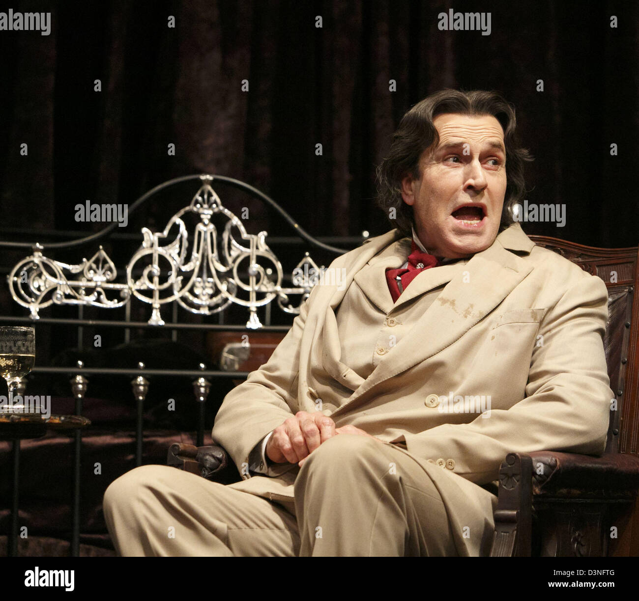 Rupert Everett as Oscar Wilde in THE JUDAS KISS by David Hare at the Duke of York's Theatre, London WC2 in 2013 design: Dale Ferguson costumes: Sue Blane lighting: Rick Fisher director: Neil Armfield Stock Photo