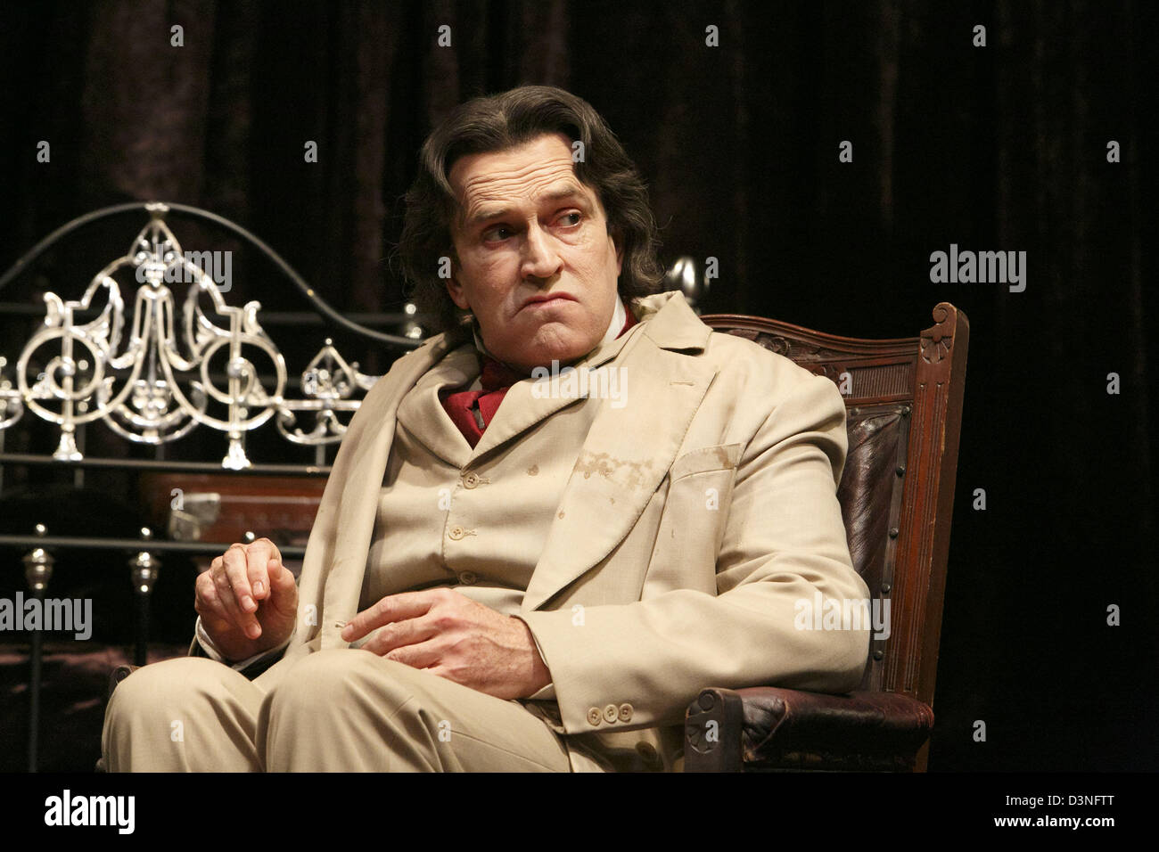 Rupert Everett as Oscar Wilde in THE JUDAS KISS by David Hare at the Duke of York's Theatre, London WC2 in 2013 design: Dale Ferguson costumes: Sue Blane lighting: Rick Fisher director: Neil Armfield Stock Photo