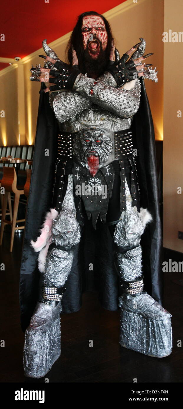 Tomi Putansuu Alias Lordi Singer In The Band Lordi Poses In Stock Photo Alamy