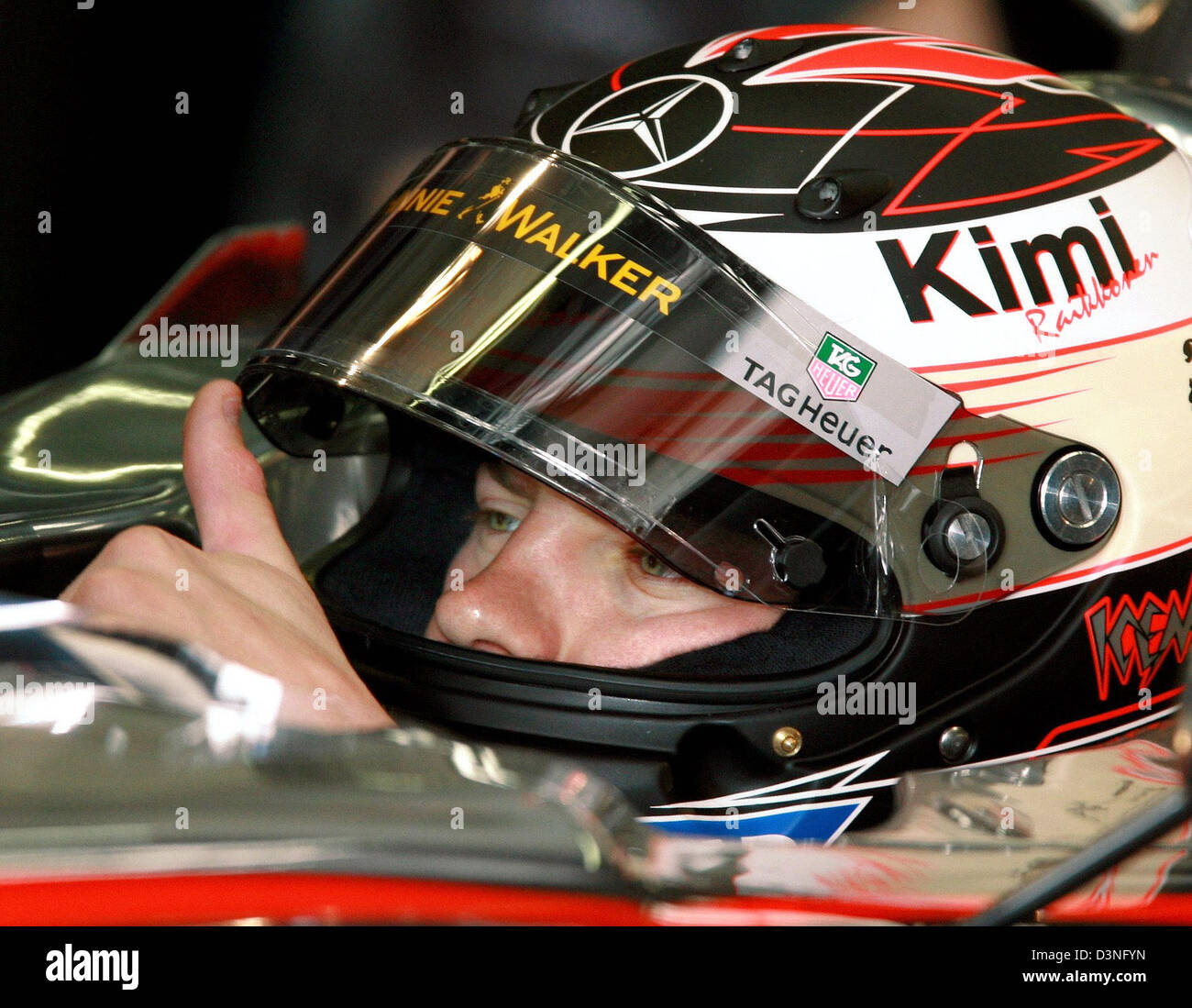 The helmet of kimi raikkonen hi-res stock photography and images - Alamy
