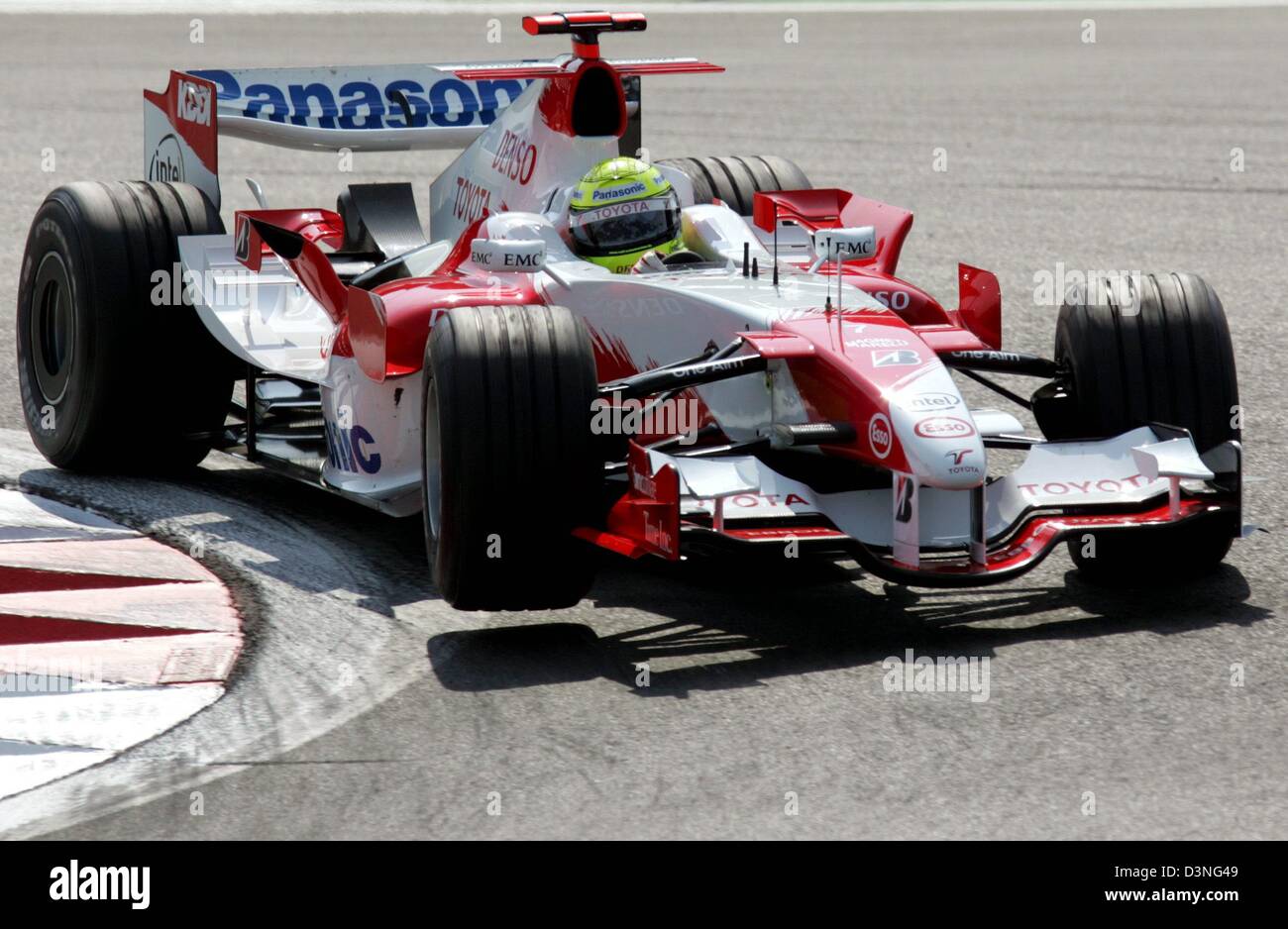 The German Formula One driver Ralf Schumacher of Toyota F1 hunts around