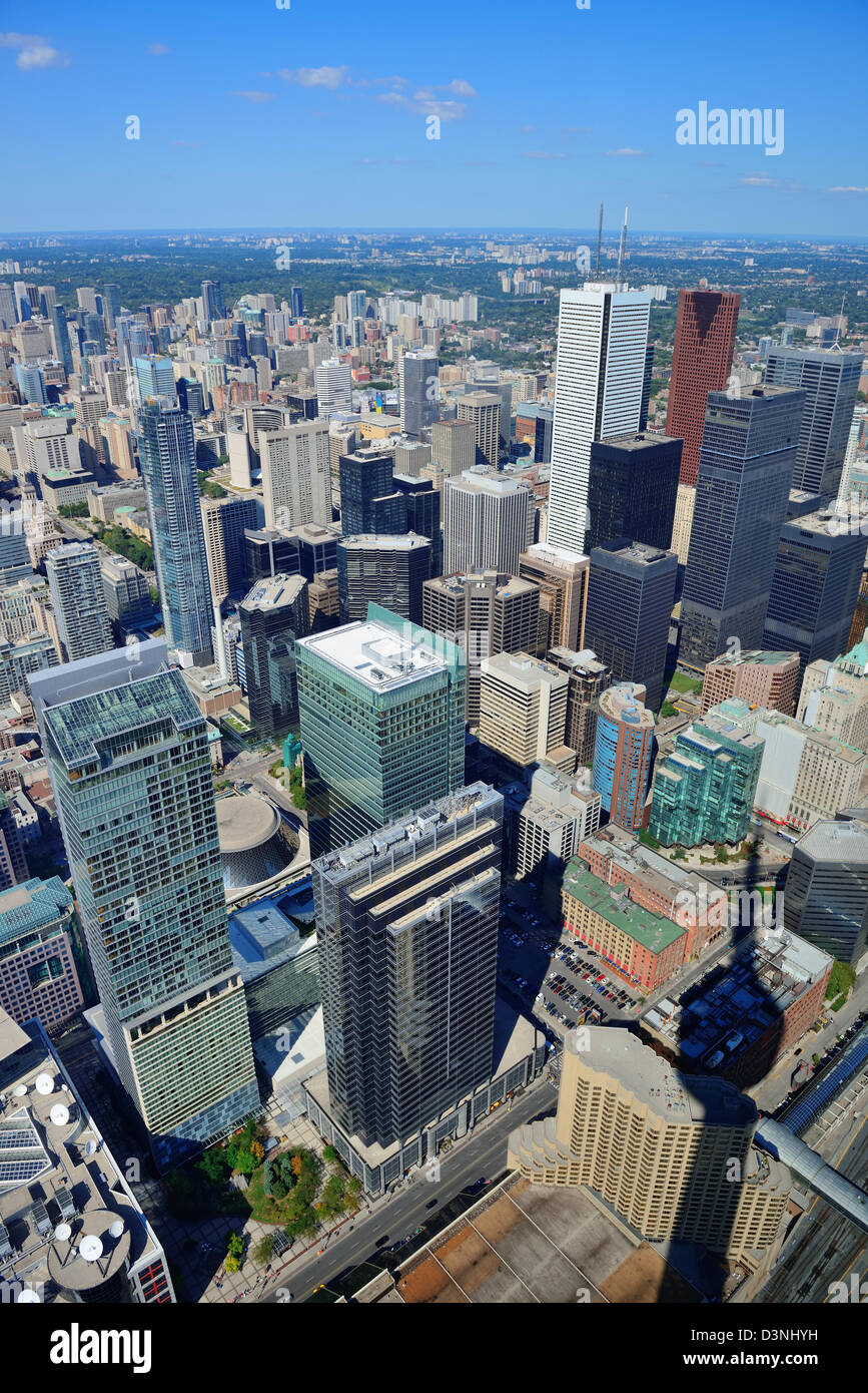 Toronto urban architecture aerial view. Stock Photo